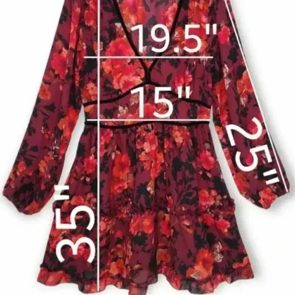 Max + Ash | Floral Balloon Sleeve Dress | Sz XL - Picture 10 of 10